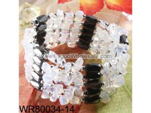 36inch Moonstone Chip Magnetic Wrap Bracelet Necklace All in One Set